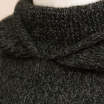Alpaca blend hooded poncho, 'Adventurous Style in Slate' - Knit Alpaca Blend Hooded Poncho in Graphite from Peru