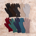 100% alpaca gloves, 'Winter Delight in Black' - 100% Alpaca Knit Gloves in Black from Peru
