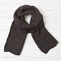 100% alpaca scarf, 'Warm Waves'