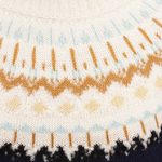 100% alpaca pullover, 'Apres-ski' - Midnight and Antique White 100% Alpaca Pullover from Peru