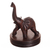 Cedar wood sculpture, 'Nature Sounds' - Cedar Wood Sculpture of a Trumpeting Elephant from Peru thumbail