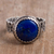 Lapis lazuli filigree cocktail ring, 'Andean Power' - Lapis Lazuli Cocktail Ring with a Filigree Band from Peru (image 2) thumbail