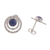 Sodalite button earrings, 'Blue Vibrations' - Sodalite and Sterling Silver Button Earrings from Peru (image 2b) thumbail