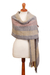 Alpaca blend shawl, 'Chic Look' - Bright Fringed Alpaca Blend Shawl from Peru
