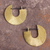 Gold plated sterling silver hoop earrings, 'Stunning in Gold' - Modern 18k Gold Plated Sterling Silver Hoop Earrings (image 2b) thumbail
