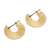 Gold plated sterling silver hoop earrings, 'Stunning in Gold' - Modern 18k Gold Plated Sterling Silver Hoop Earrings (image 2d) thumbail