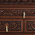 Cofre joyero de cuero y madera de cedro - Joyero de cuero con estampado de aves y madera de cedro de Perú