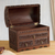 Leather and cedarwood jewelry chest, 'Paradise in the Forest' - Forest Pattern Leather and Cedarwood Jewelry Chest (image 2b) thumbail