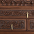Leather and cedarwood Jewellery chest, 'Paradise in the Forest' - Forest Pattern Leather and Cedarwood Jewellery Chest
