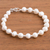Cultured pearl beaded bracelet, 'Shimmering Peru' - Cultured Pearl and Sterling Silver Beaded Bracelet