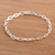 Sterling silver link bracelet, 'Minimalist Flair' - High-Polish Sterling Silver Link Bracelet from Peru (image 2b) thumbail