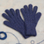 100% alpaca gloves, 'Winter Delight in Indigo' - 100% Alpaca Gloves in Indigo from Peru (image 2b) thumbail