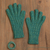 100% alpaca gloves, 'Winter Delight in Jade' - 100% Alpaca Gloves in Jade from Peru thumbail