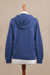 Cotton blend hoodie, 'Casual Comfort in Royal Blue' - Cotton Blend Hoodie in Royal Blue from Peru