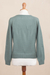 Cotton blend pullover, 'Warm Valley in Viridian' - Knit Cotton Blend Pullover in Viridian from Peru (image 2e) thumbail