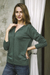 Cotton blend cardigan, 'Simple Style in Jade' - Cotton Blend Green Cardigan Sweater from Peru (image 2e) thumbail