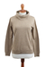 Cotton blend pullover, 'Taupe Versatility' - Cotton Blend Pullover in Taupe from Peru (image 2a) thumbail