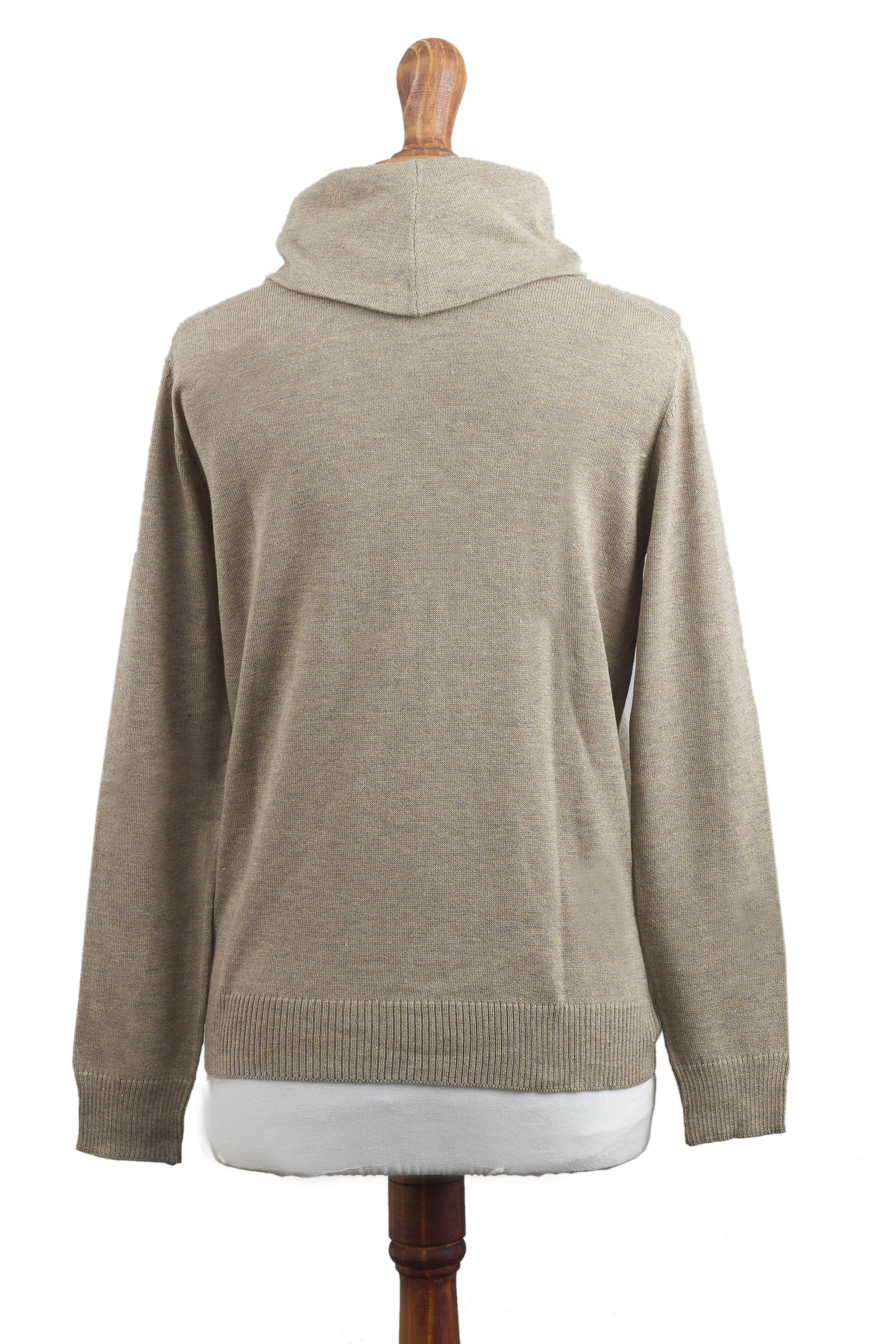 UNICEF Market | Cotton Blend Pullover in Taupe from Peru - Taupe ...