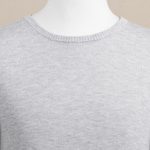 Men's crew neck sweater, 'Casual Comfort in Grey' - Men's Crew Neck Cotton Blend Pullover in Pearl Grey