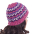 100% alpaca hat, 'Striped Dream' - Striped 100% Alpaca Crocheted Hat from Peru (image 2d) thumbail