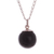 Obsidian pendant necklace, 'Hypnotic Orb' - Obsidian Orb Pendant Necklace Crafted in Peru thumbail