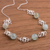 Opal link necklace, 'Elegant Andes' - Natural Opal Link Necklace from Peru (image 2b) thumbail