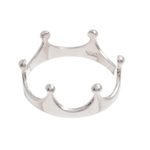 Sterling silver band ring, 'Royal Crown' - Peruvian Sterling Silver Band Ring Shaped Like a Crown