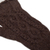 100% alpaca fingerless gloves, 'Warm Mahogany' - Hand-Knit 100% Alpaca Fingerless Gloves in Mahogany (image 2b) thumbail