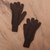 handschuhe aus 100 % Alpaka - Handgestrickte Handschuhe aus 100 % Alpaka in Mahagoni aus Peru