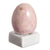 Rhodonite gemstone figurine, 'Cute Egg' - Egg-Shaped Rhodonite Gemstone Figurine from Peru