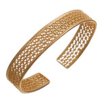 Gold-plated sterling silver filigree cuff bracelet, 'Shining Elegance' - 21k Gold-Plated Sterling Silver Filigree Cuff Bracelet