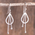 Silver dangle earrings, 'Silver Delight' - Handcrafted Modern Silver Dangle Earrings from Peru