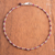 Garnet link anklet, 'Lovely Orbs' - Garnet and Silver Link Anklet Crafted in Peru thumbail