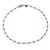 Garnet link anklet, 'Lovely Orbs' - Garnet and Silver Link Anklet Crafted in Peru (image 2a) thumbail