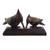 Mahogany wood sculpture, 'Woodpecker Pair' - Mahogany Wood Woodpecker Pair Sculpture from Peru thumbail