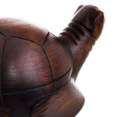 Figuritas de madera, (juego de 3) - Figuras de tortugas marinas de madera de cedro de Perú (juego de 3)
