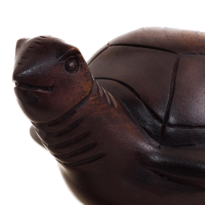 Figuritas de madera, (juego de 3) - Figuras de tortugas marinas de madera de cedro de Perú (juego de 3)