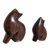 Wood figurines, 'Mother Cat' (pair) - Cedar Wood Cat Figurines from Peru (Pair) (image 2d) thumbail