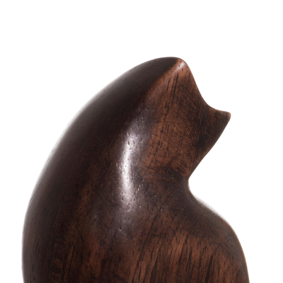 Figuritas de madera, (par) - Figuras de gato de madera de cedro de Perú (par)
