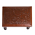 Leather and wood ottoman, 'World of Nature' - Nature-Inspired Leather and Wood Ottoman from Peru (image 2b) thumbail