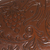 Leather and wood ottoman, 'World of Nature' - Nature-Inspired Leather and Wood Ottoman from Peru (image 2c) thumbail