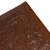 Leather and wood ottoman, 'World of Nature' - Nature-Inspired Leather and Wood Ottoman from Peru (image 2d) thumbail