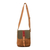 Leather accented suede messenger bag, 'Stylish Adventure in Olive' - Sepia and Olive Leather Accented Suede Messenger Bag