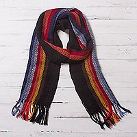 100% alpaca scarf, 'Mountain Evening'