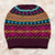100% alpaca knit hat, 'Colorful Carousel' - Multi-Color 100% Alpaca Knit Hat with Rows of Varying Motifs thumbail