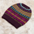 100% alpaca knit hat, 'Colorful Carousel' - Multi-Color 100% Alpaca Knit Hat with Rows of Varying Motifs (image 2b) thumbail