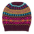 100% alpaca knit hat, 'Colorful Carousel' - Multi-Color 100% Alpaca Knit Hat with Rows of Varying Motifs (image 2c) thumbail