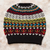 100% alpaca knit hat, 'Motif Medley' - Multi-Color 100% Alpaca Knit Hat with Geometric Motifs (image 2) thumbail