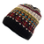 100% alpaca knit hat, 'Motif Medley' - Multi-Color 100% Alpaca Knit Hat with Geometric Motifs (image 2a) thumbail