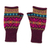 100% alpaca fingerless mitts, 'Colorful Carousel' - Multi-Color Multi-Motif 100% Alpaca Knit Fingerless Mitts (image 2a) thumbail